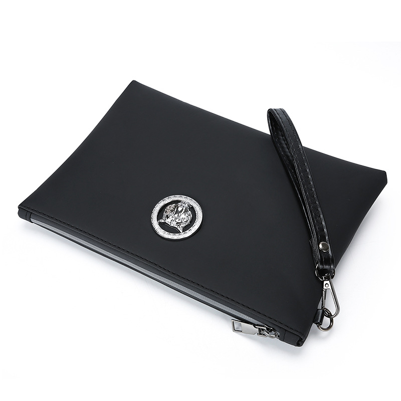 Wristlet Wallet Zipper - Tas Clutch Kulit PU Lembut Pria