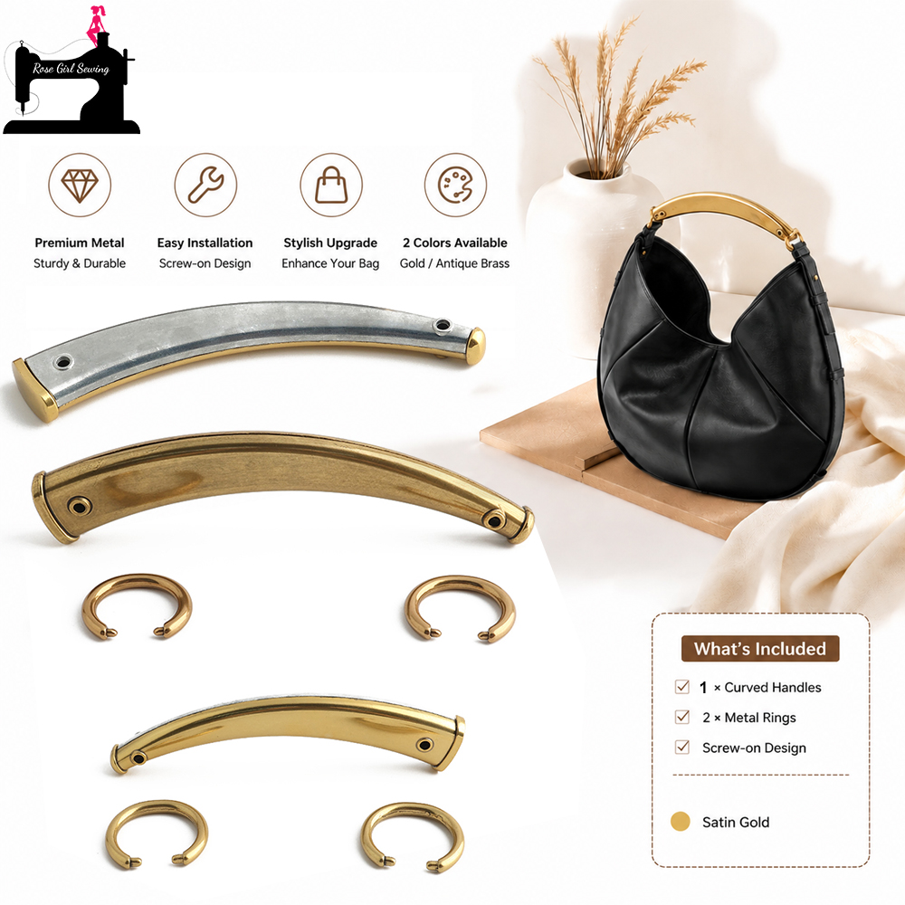 Luxury Bags Repair - 2/4/8PCS Gagang Tas Mewah Satin Emas