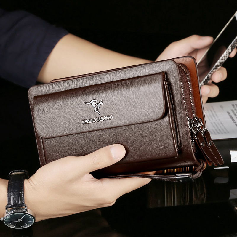 Wristlet Wallet Zipper - Dompet Pria Modis Merek Ternama, Dompet