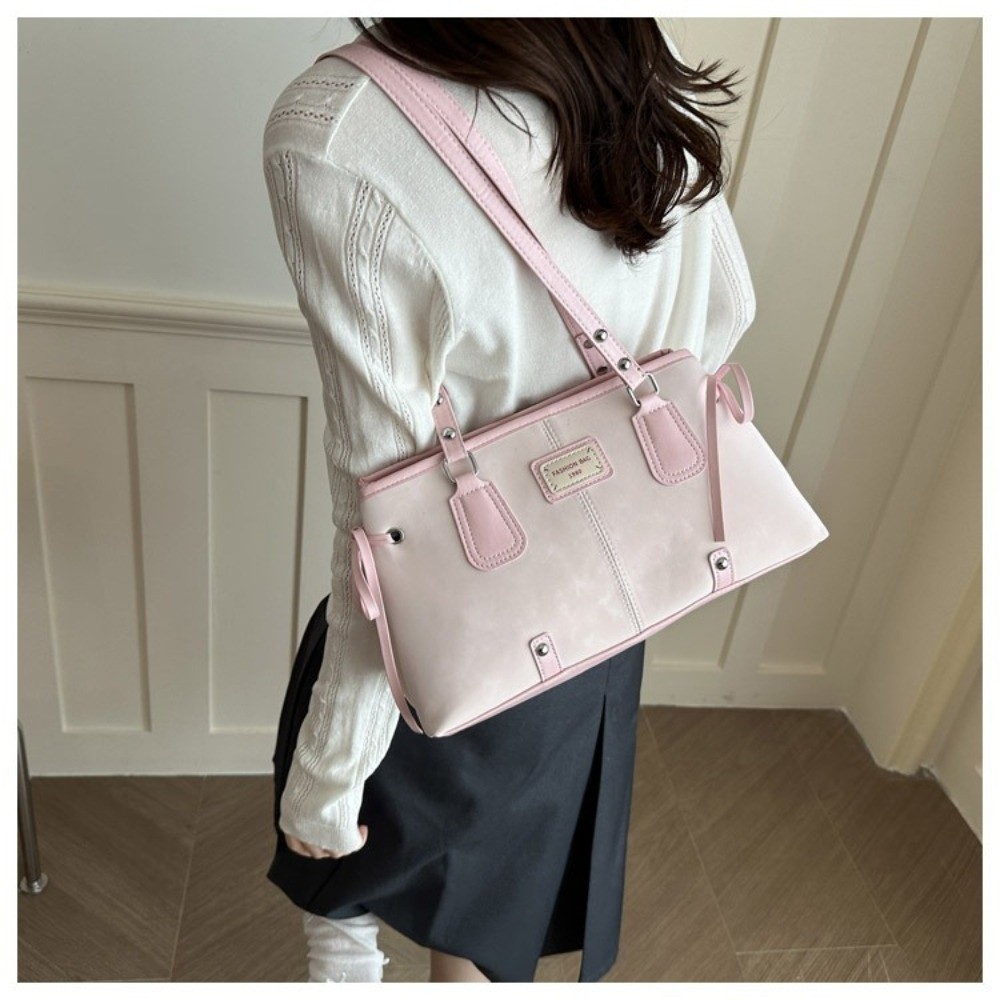 Tas Tote Minimalis dari Kulit  - Structured Handbag Top Handle ulasan dan harga