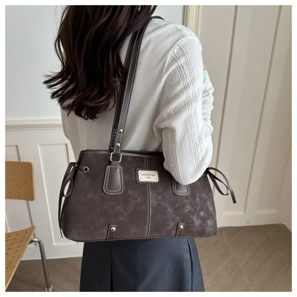 Tas Tote Minimalis dari Kulit  - Structured Handbag Top Handle ulasan dan harga