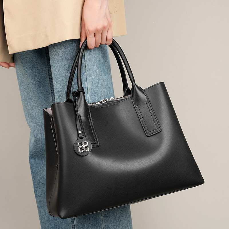 Tas Tote Wanita Kulit Asli Hit - Structured Handbag Top Handle ulasan dan harga