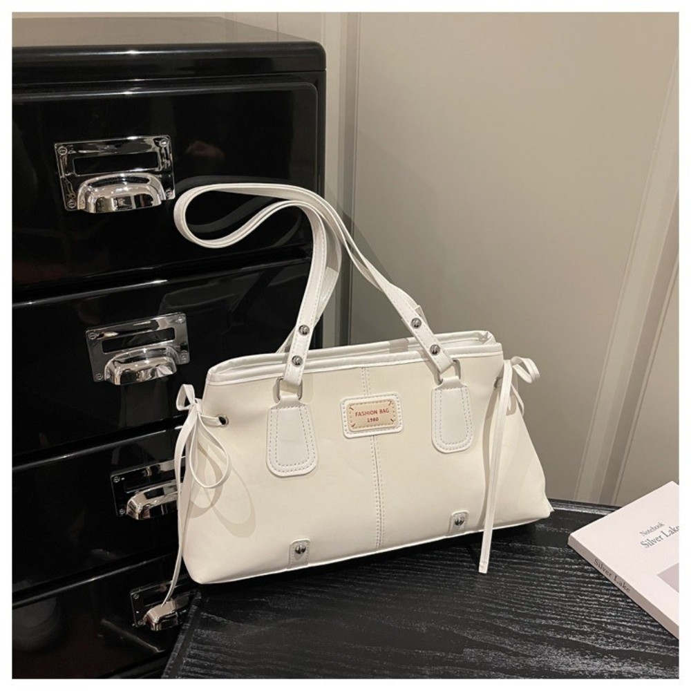 Tas Tote Minimalis Kulit Imita - Structured Handbag Top Handle ulasan dan harga