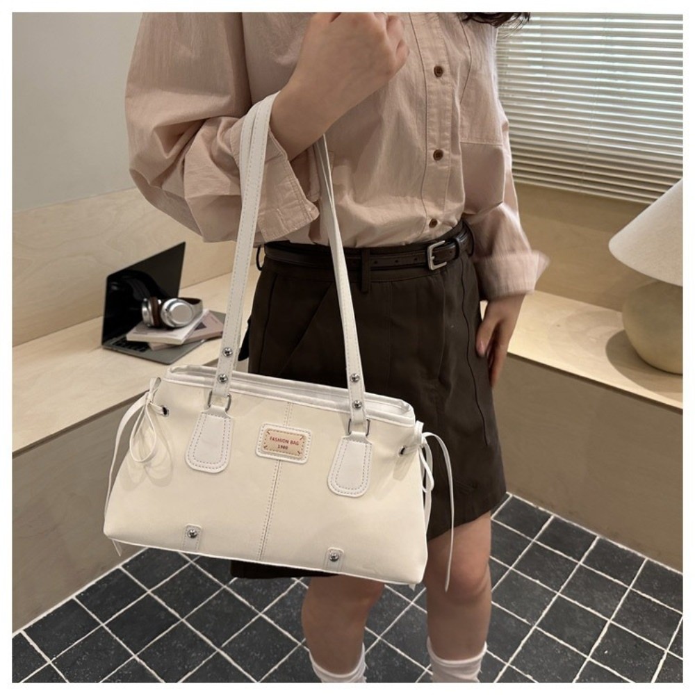 Tas Tote Kulit Imitasi Gaya Ko - Structured Handbag Top Handle ulasan dan harga