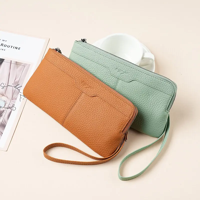 Dompet panjang wanita dompet t - Wristlet Wallet Zipper ulasan dan harga