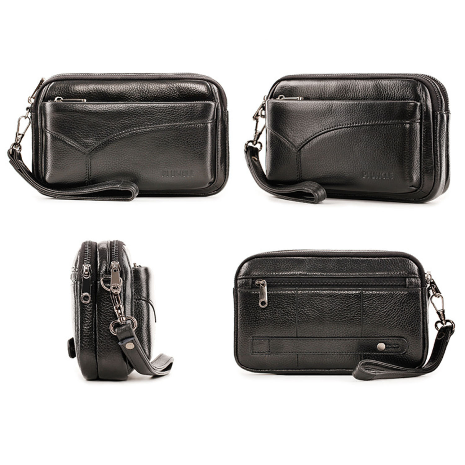 Tas Clutch Bisnis Kulit Asli P - Wristlet Wallet Zipper ulasan dan harga