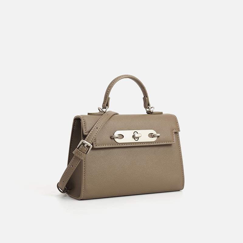 Tas Selempang Wanita Warna Tau - Structured Handbag Top Handle ulasan dan harga