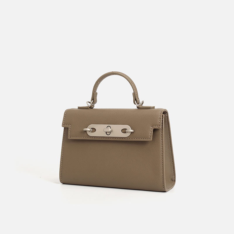 Tas Selempang Wanita Warna Tau - Structured Handbag Top Handle ulasan dan harga