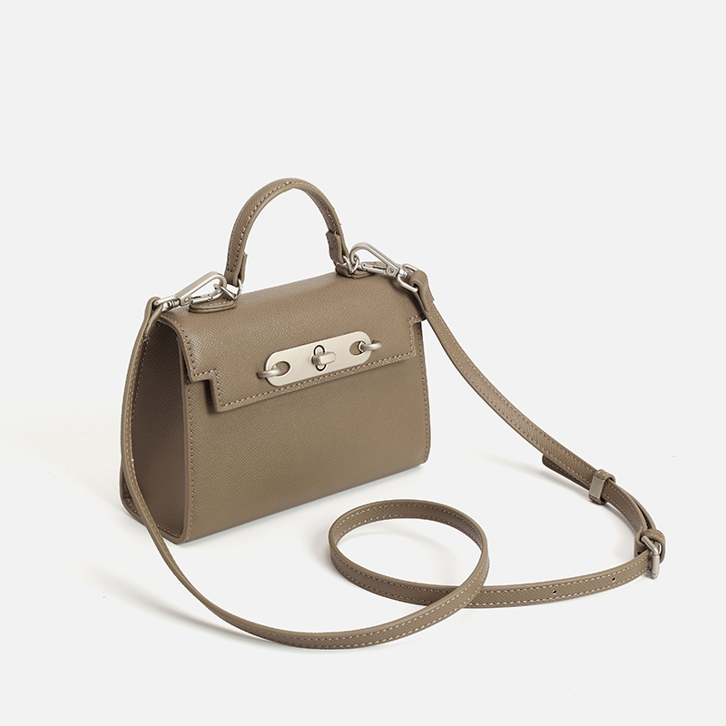 Tas Selempang Wanita Warna Tau - Structured Handbag Top Handle ulasan dan harga